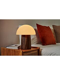 Gingko Alice Mushroom Lamp Walnut Large